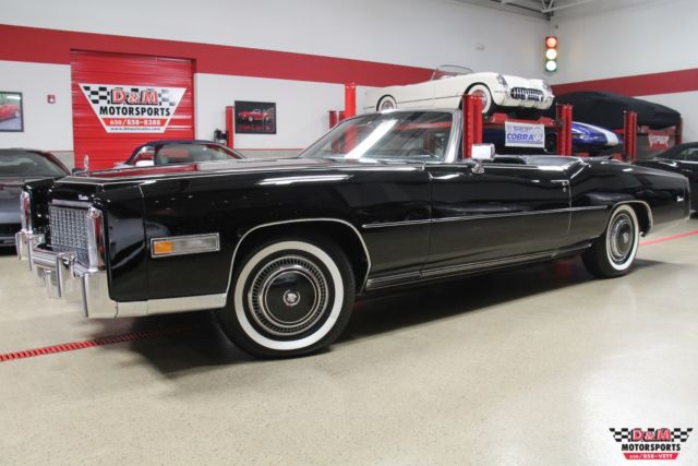 1976 cadillac eldorado convertible 734 miles black