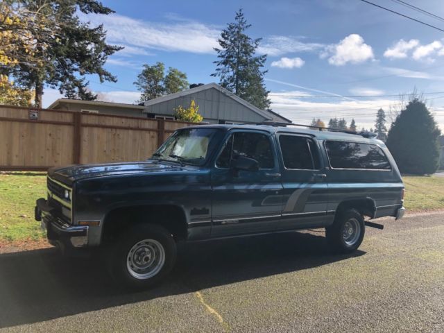 1991 chevy suburban gm squarebody 4wd v1500 rust free clean worldwide auction