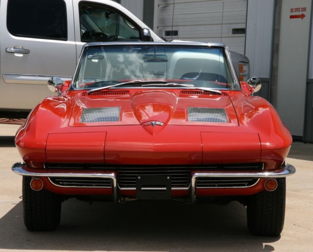 1963 corvette roadster riverside red on black super nice driver