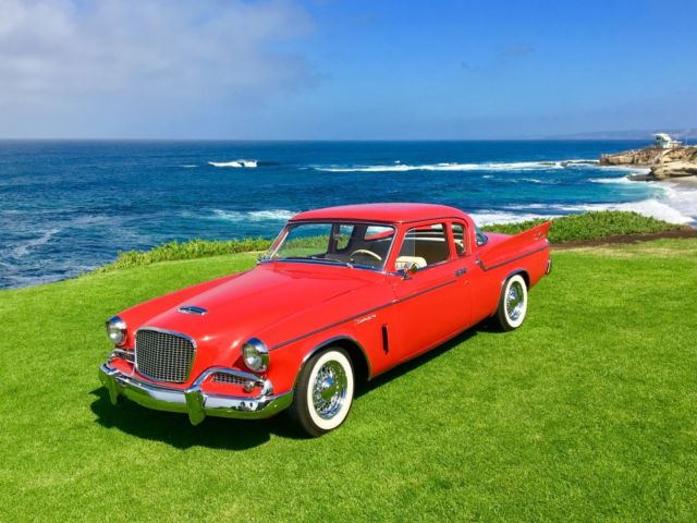 1959 studebaker silver hawk "rosie" - multiple show winner, ferrari red