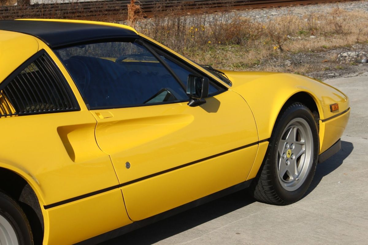 used 1986 ferrari 328 gts yellow targa 3.2l v8 dohc 32v manual