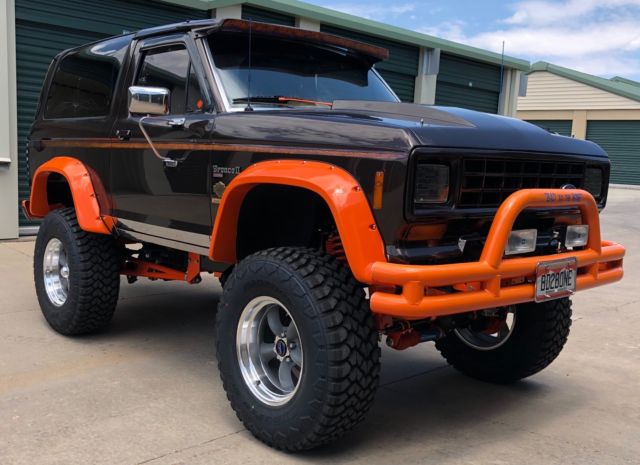 1988 bronco ii 2 4x4 harley/broncos orange-blue-brown cleveland? 4wd new-mint ex