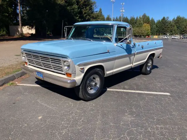 1969 ford f250 pickup blue rwd automatic