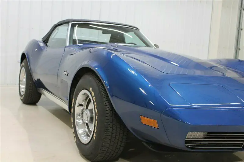 1973 chevrolet corvette convertible 64950 miles blue 454 4 speed manual