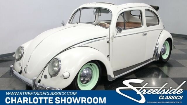 classic vintage chrome white brown vinyl interior ragtop vw