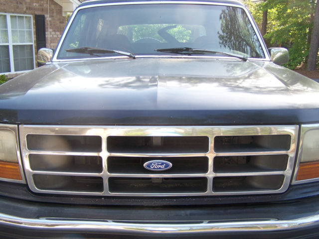 ford bronco 1993 eddie bauer edition suv top comes off, runs great, navy