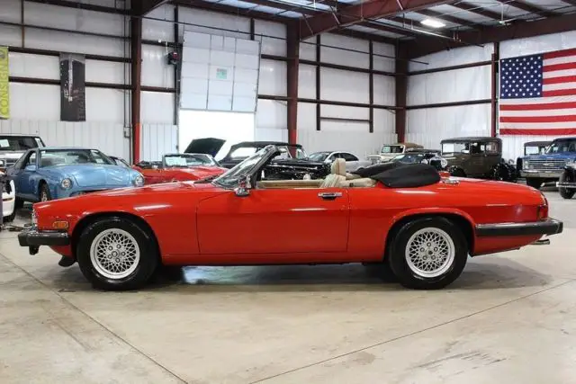 1991 jaguar xjs 22506 miles signal red convertible 5.3l v12 automatic