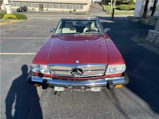 1989 mercedes-benz 560 series 560sl 35,952 miles maroon 8 cylinder engine 5.6l/