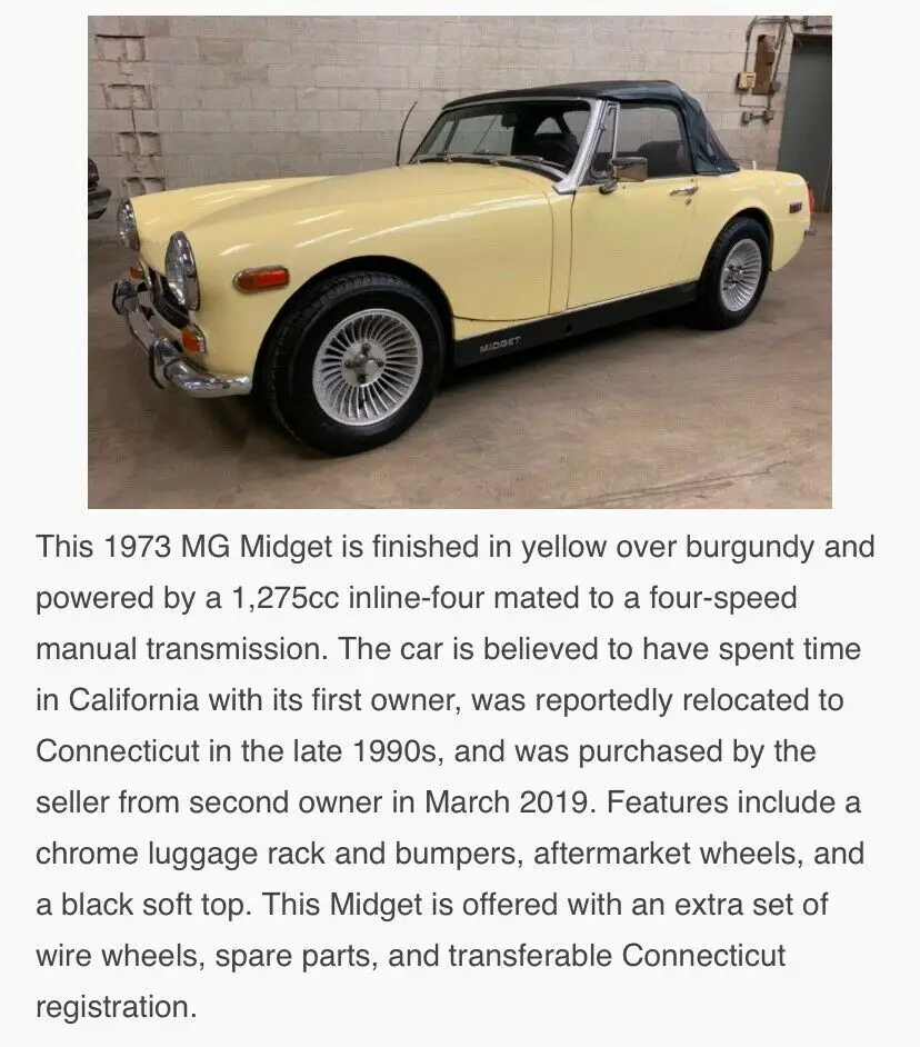1973 mg midget convertible