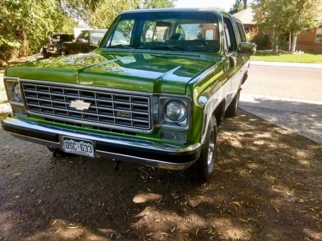 barn find k5 blazer 1 owner w/ orig window sticker - loaded cheyenne rare color