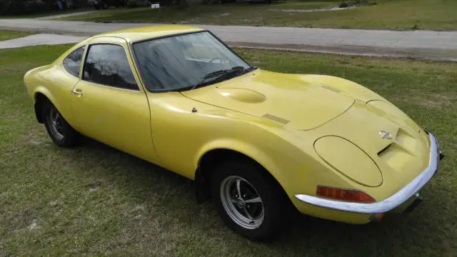 1973 opel gt - chrome yellow - 64,000 original miles - rare vintage car!