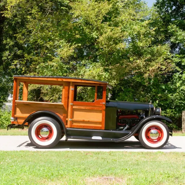 1927 ford custom hot rod woody wagon freshly built with v8 powerplant 1 of 1