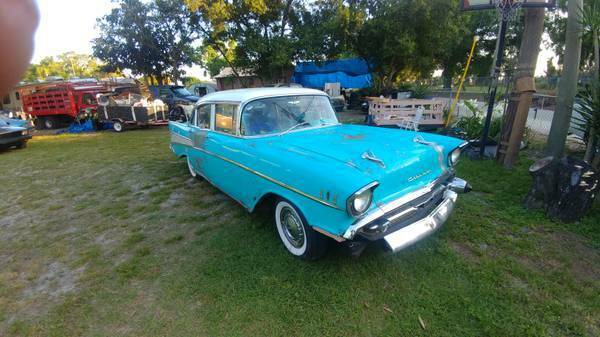 1957 chevy 150 210 4 door original survivor runs and drives matching numbers