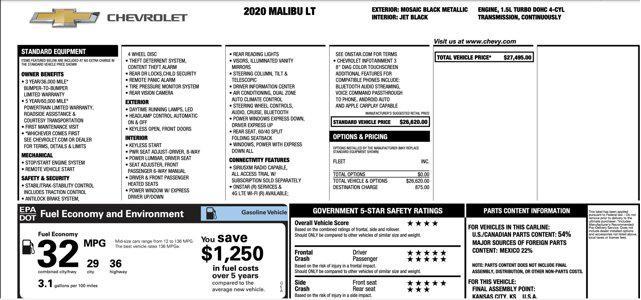 2020 chevrolet malibu fwd lt