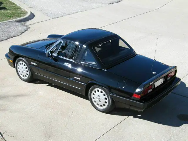 1988 alfa romeo spider 1 owner 27k miles 27000 miles black quadrifoglio 4 cyl 5