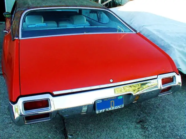 1971 cutlass s red-orange w/pearl int. sweet original california blue plate car!
