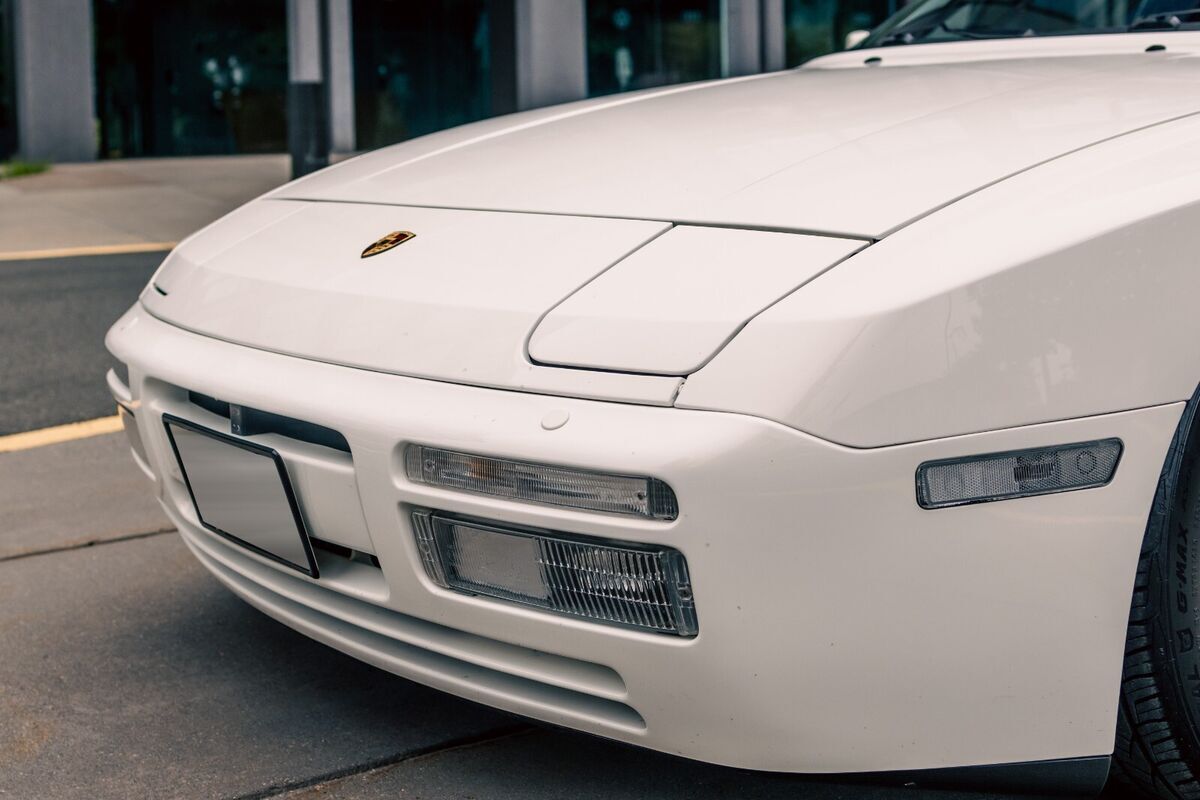1991 porsche 944 s2 cabriolet alpine white over a midnight blue interior