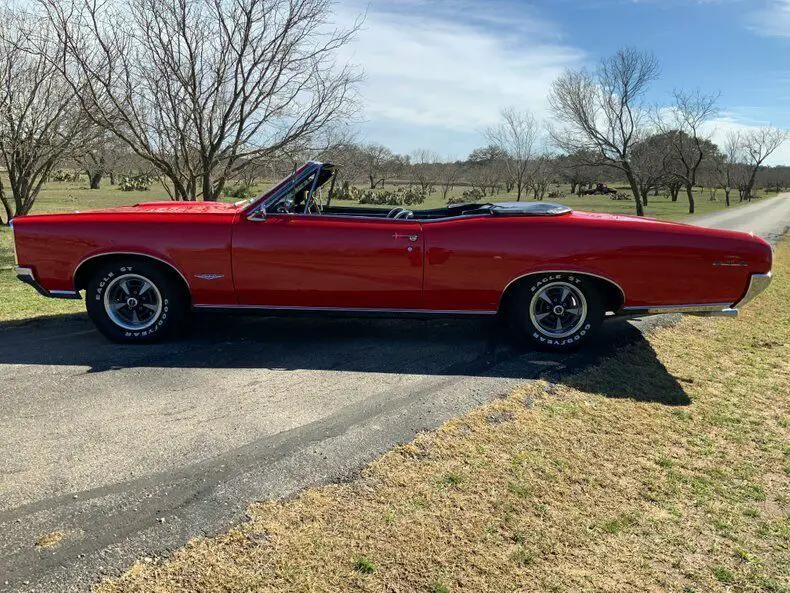 1966 pontiac gto 400 tripower 4 speed ps pb 664 miles red convertible 400 v8 4 s