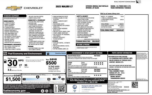 2023 chevrolet malibu fwd 1lt
