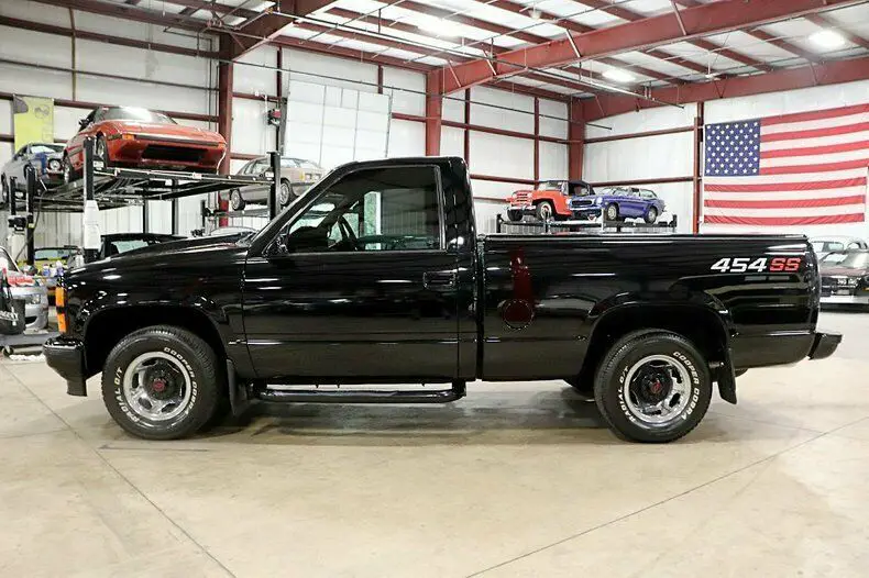 1990 chevrolet 1500 454 ss 70521 miles black pickup truck 454ci v8 automatic