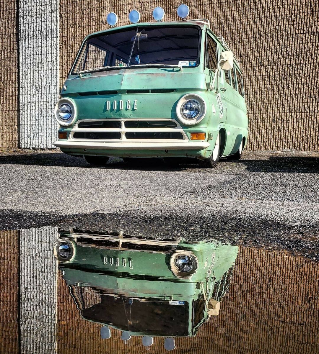 1966 dodge a100 van green rwd automatic wheeler dealers surf van