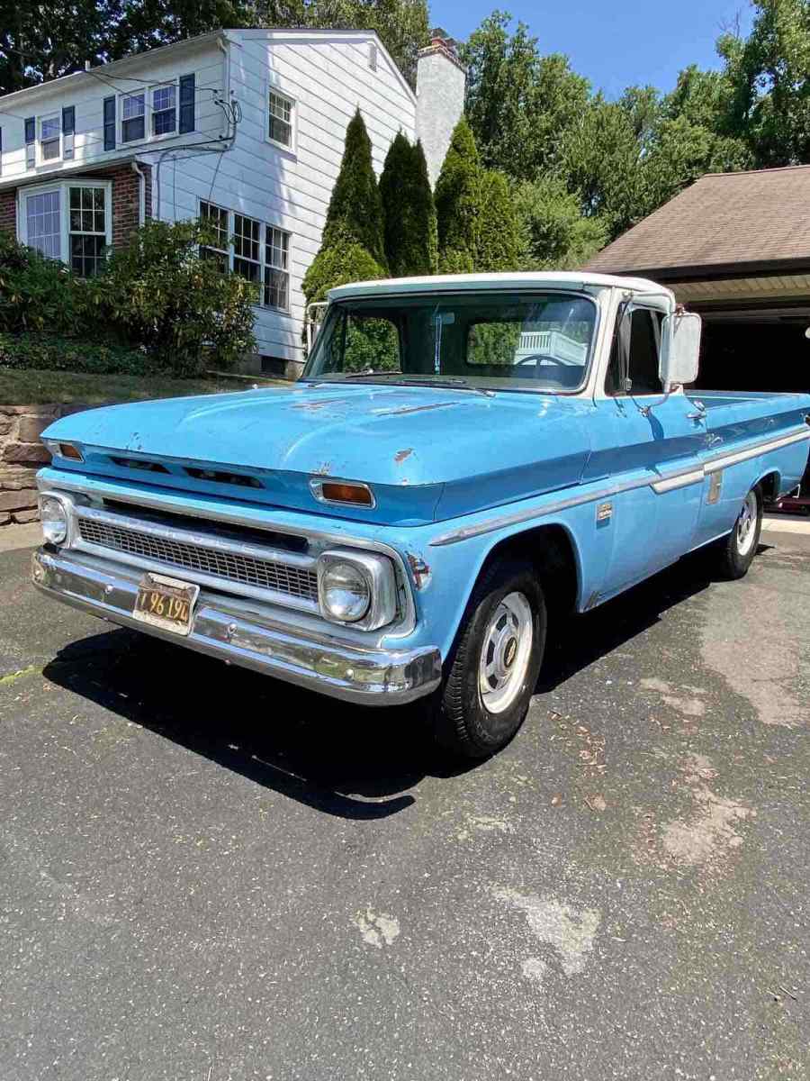 1966 chevrolet c20 pickup blue rwd manual camper special