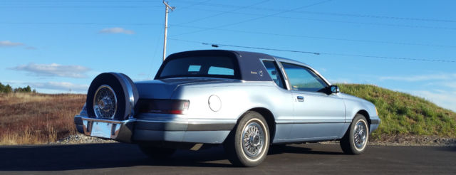 1986 mercury cougar bostonian edition, low mileage, continental wheel kit, maine