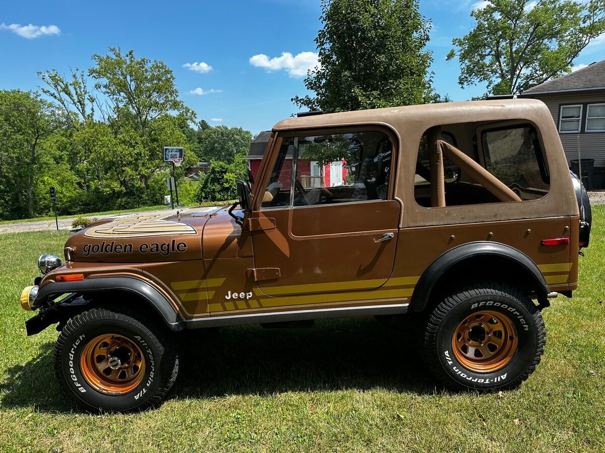 1979 jeep cj-7 suv brown 4wd manual golden eagle