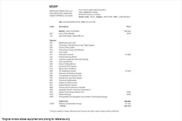 2024 mercedes-benz gle 350 4matic