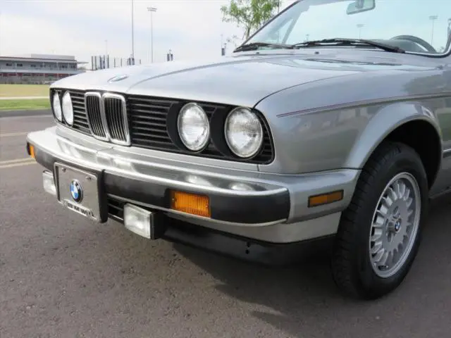 1987 bmw 3 series 325i 2dr convertible 65000 miles silver convertible 2.5l i6 ma