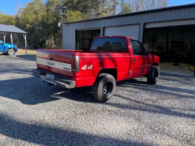 1990 gmc sierra pickup red 4wd manual k1500