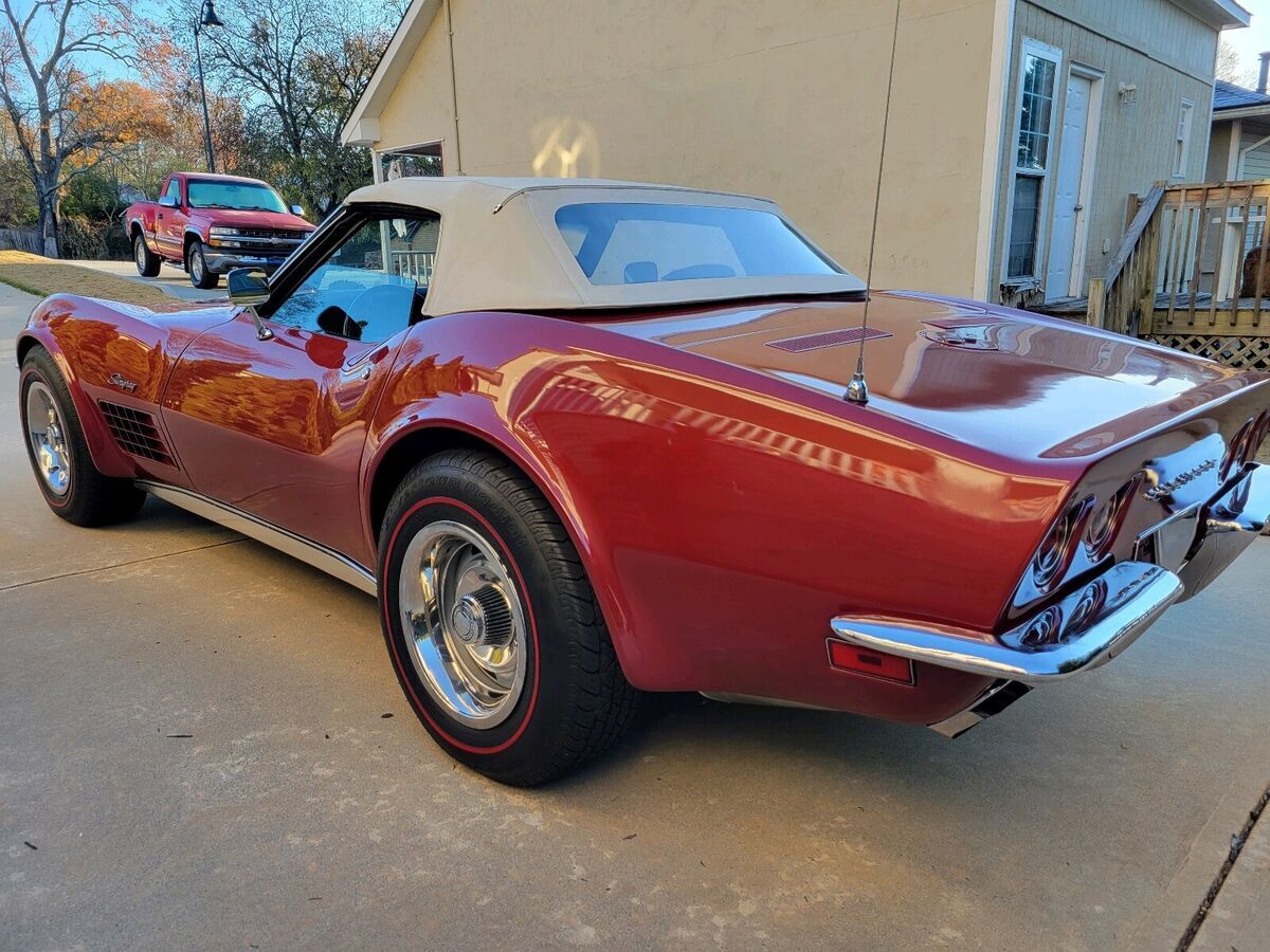 1970 chevrolet corvette convertible red rwd manual convertible