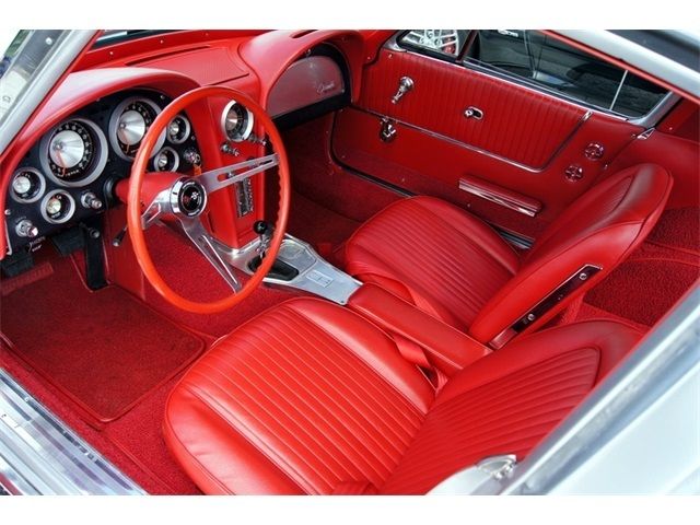 1963 chevrolet corvette split window - sebring silver with red interior, 4 speed