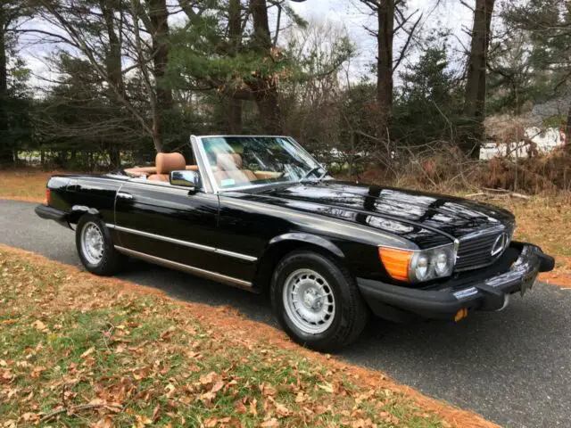 1983 mercedes benz 380 sl convertible black with tan interior