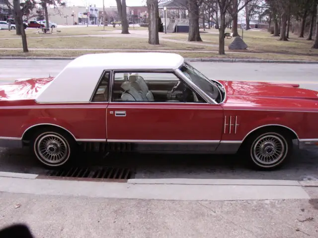 1980 lincoln continental mark vi red luxury car automobile low miles -nw indiana