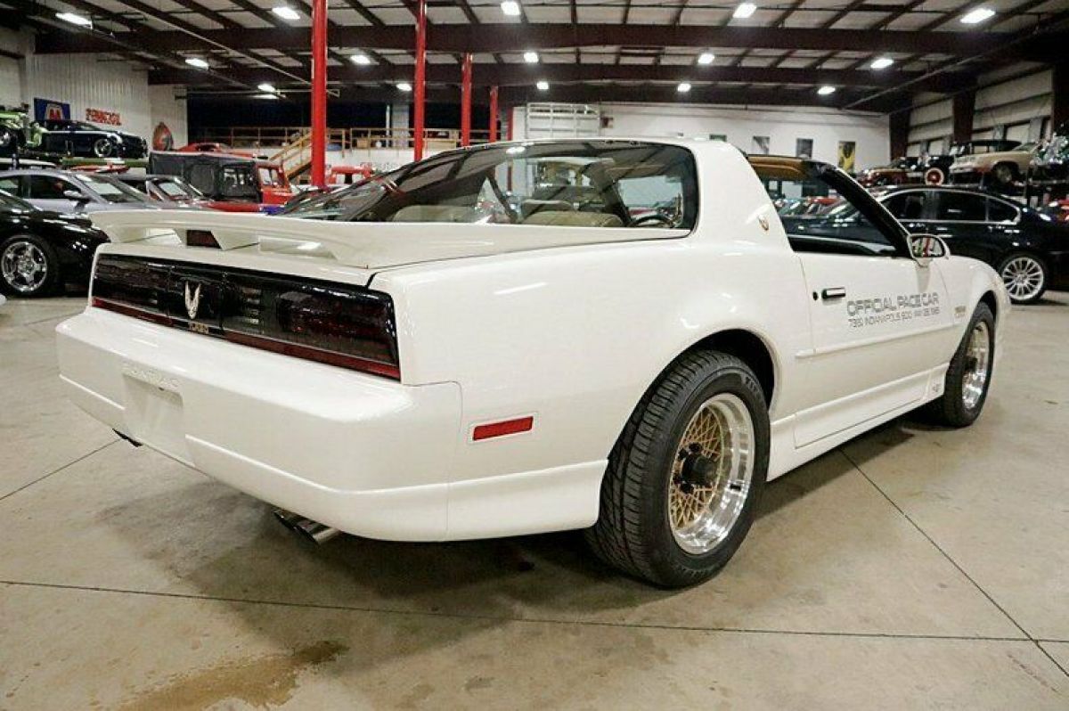 1989 pontiac firebird trans am turbo pace car 609 miles white coupe 3.8 liter v6
