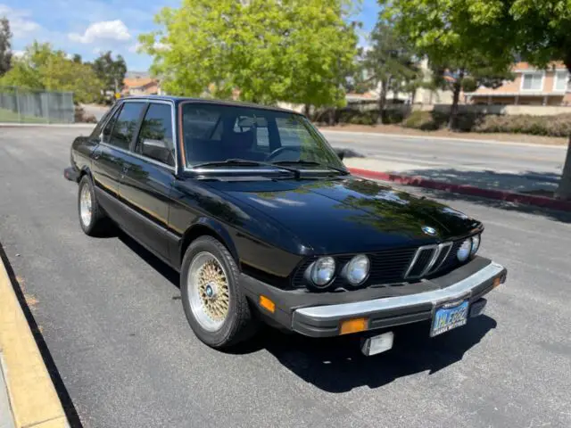 1983 bmw 5-series sedan black rwd manual i