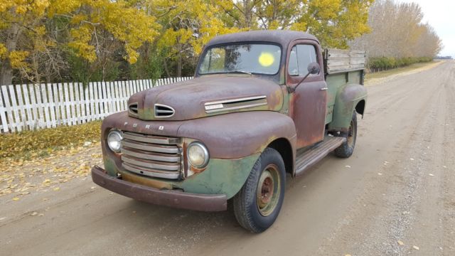 1949 ford f3 f68 f2 f1 flathead v8 barn find patina farm truck no reserve