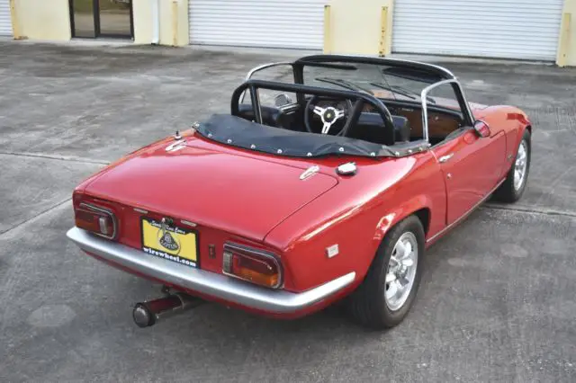 1970 lotus elan s4 se roadster red with black interior complete spyder chassis