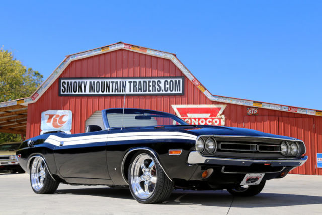 1971 dodge challenger black convertible 340 v8 3 speed manual