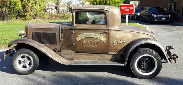 old school hot rod, all steel 31 nash coupe. natural patina. sbc/350