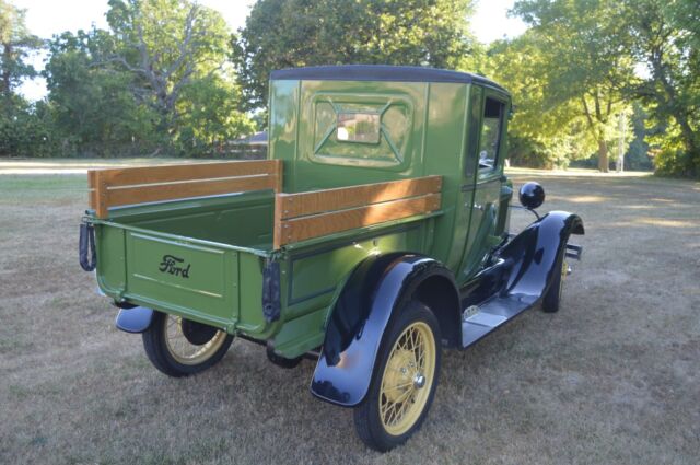 1929 ford model a pickup john deere green restored