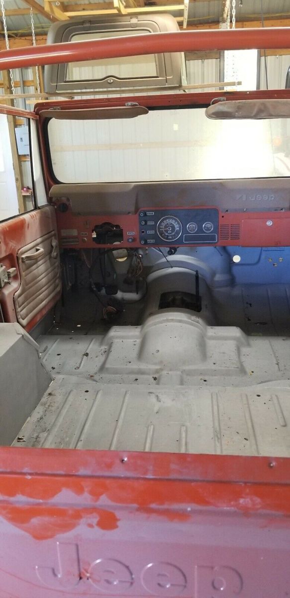 1976 jeep cj-7 suv orange 4wd manual renegade