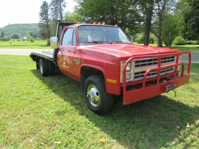1988 chevrolet 3500 squarebody 4x4 ramp truck chevy 7.4 454 bbc flatbed no rust