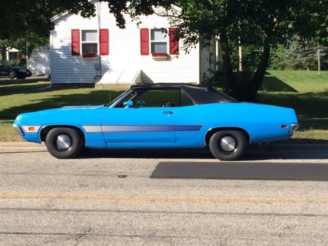 1971 torino ford 302 gt convertible grabber blue