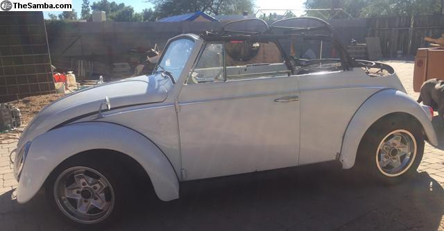 volkswagen white convertible bug beetle 1963 beauty!