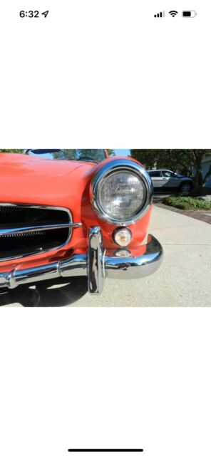 1961 mercedes-benz 190 sl convertible red rwd manual