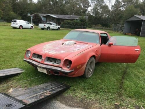 1975 pontiac trans am barn find-buccaneer red -number matching-no reserve