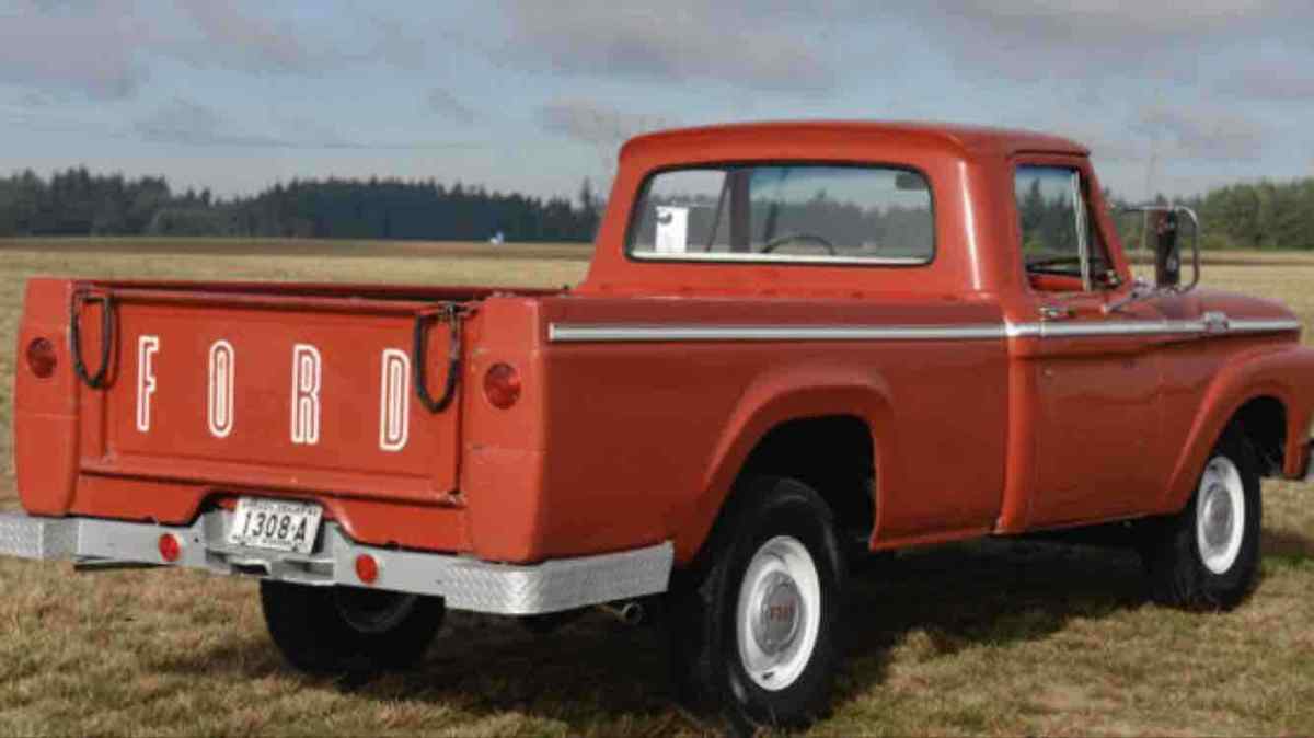 1963 ford f100 pickup red rwd manual