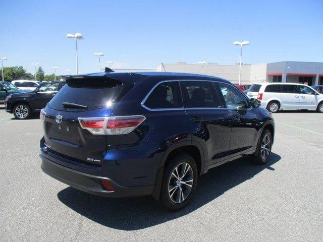 used 2016 toyota highlander xle v6 milford, de 19963 for sale in milford, delaware